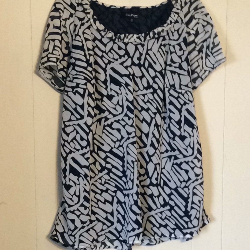 Lightweight top, double layer chiffon, 18W